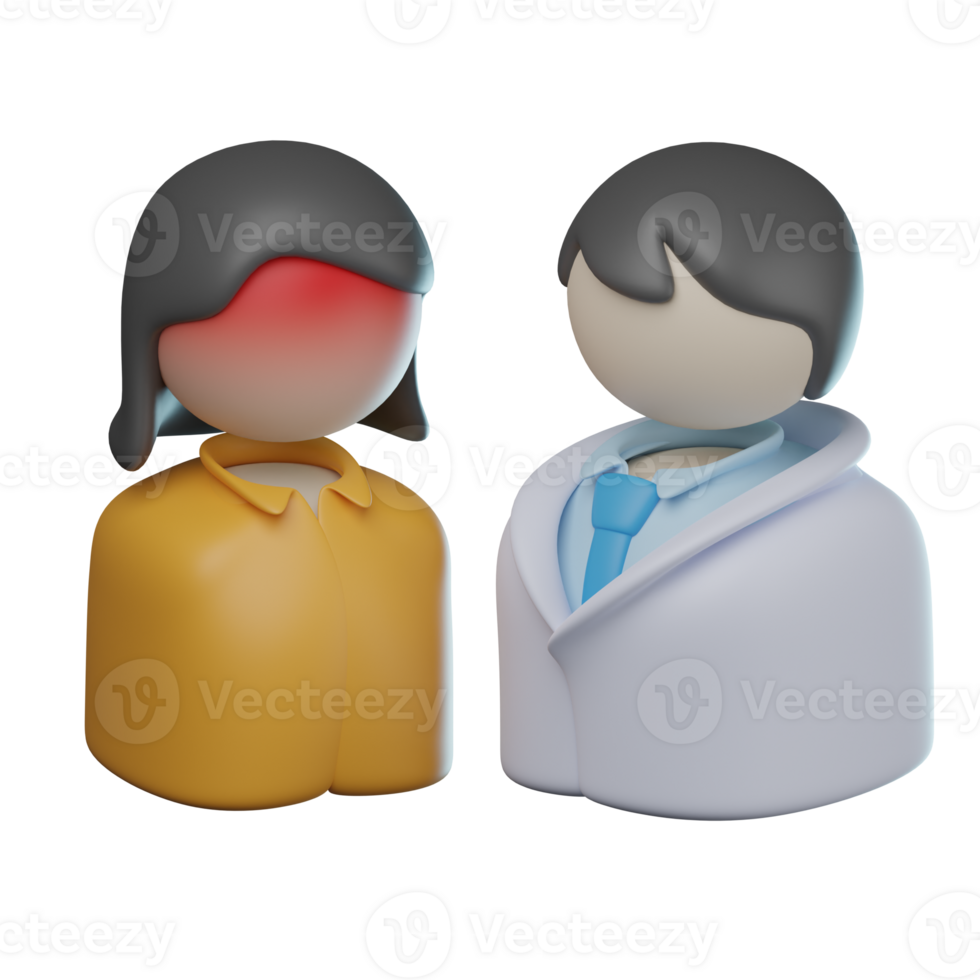 3D Health Consultation Transparent Icon Illustration png