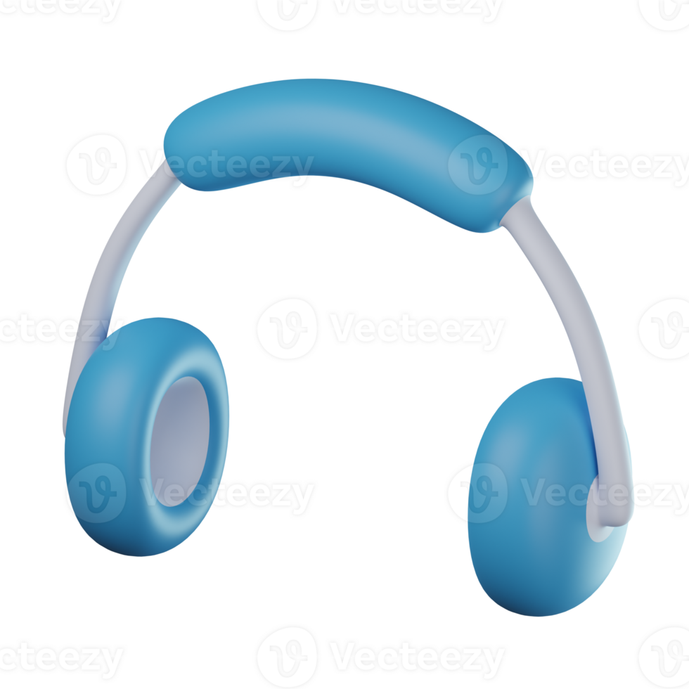 3D Headphone Transparent Icon Illustration png