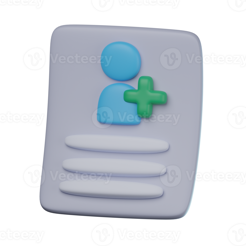 3D Health Records Transparent Icon Illustration png