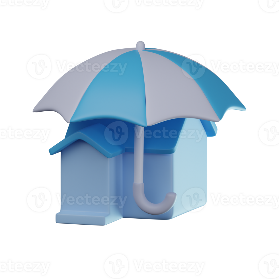 3D Home Protection Transparent Icon Illustration png