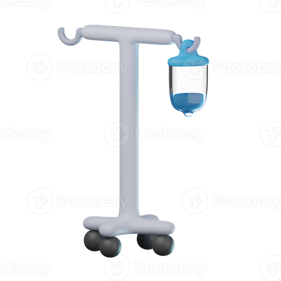 3D Iv Pole Transparent Icon Illustration png
