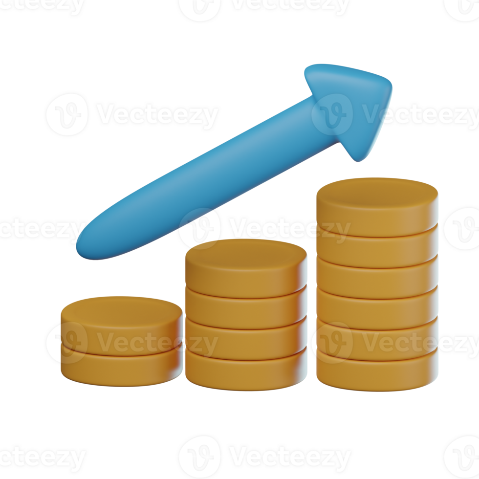 3D Investment Transparent Icon Illustration png