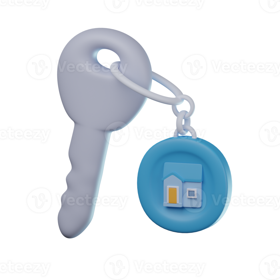 3D Key Transparent Icon Illustration png