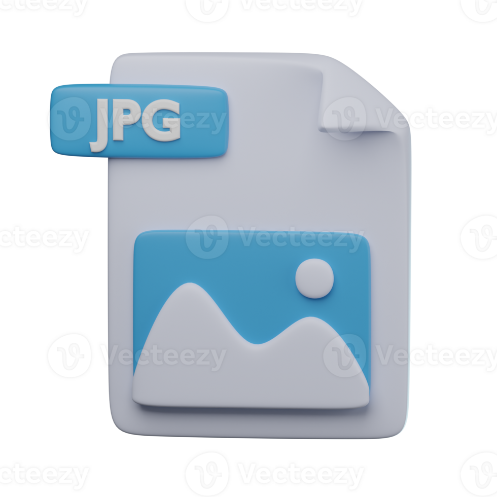 3D JPG File Transparent Icon Illustration png
