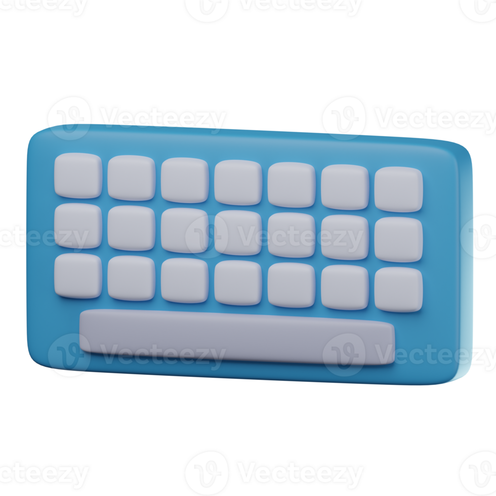 3D Keyboard Transparent Icon Illustration png