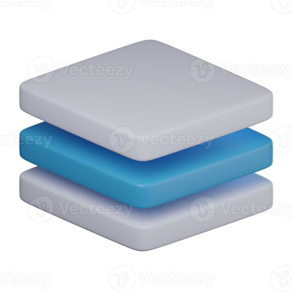 3D Layers Transparent Icon Illustration png