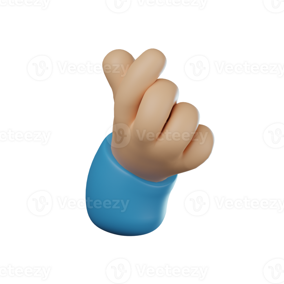 3D Okay Hand Gesture Transparent Icon Illustration png