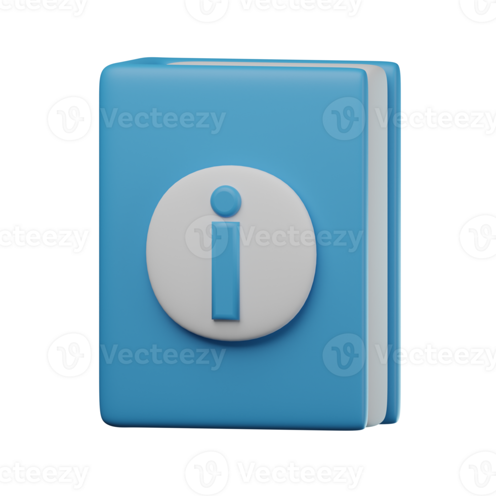 3D Manual Book Transparent Icon Illustration png