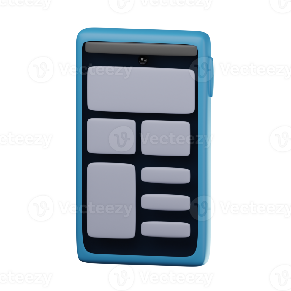 3D Mobile UI Transparent Icon Illustration png