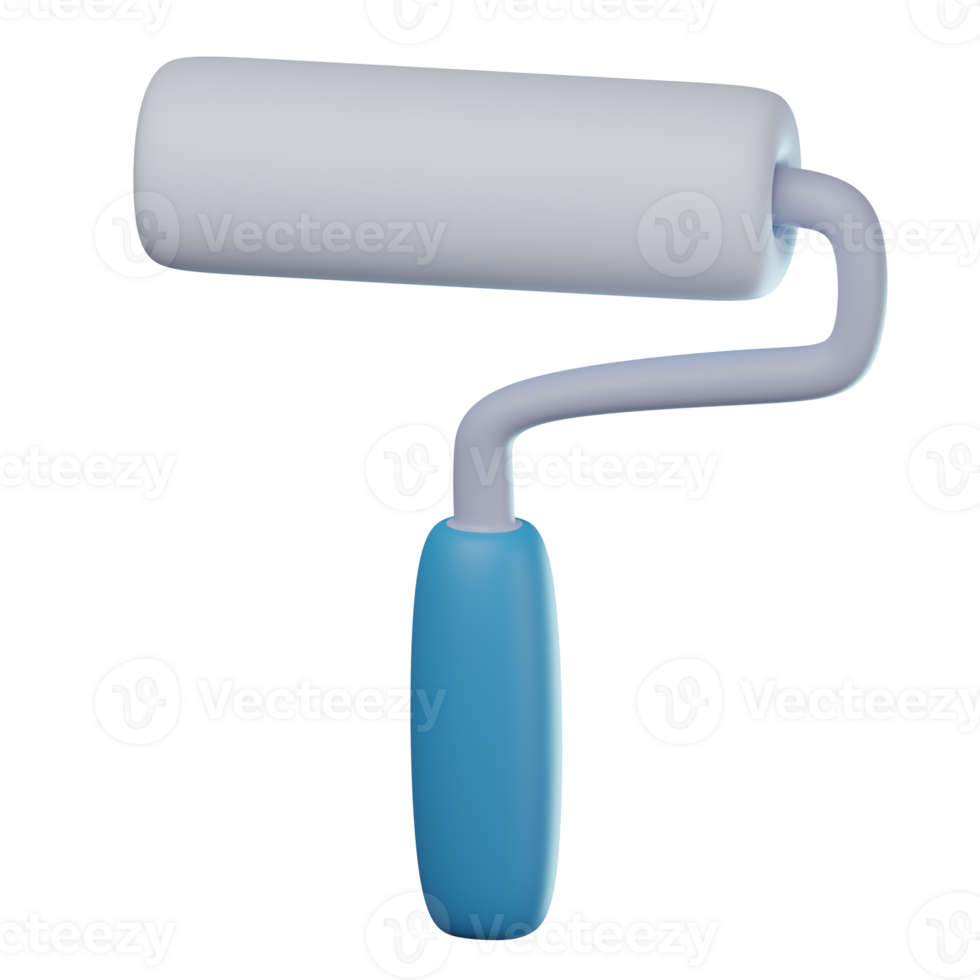 3D Paint Roller Transparent Icon Illustration png