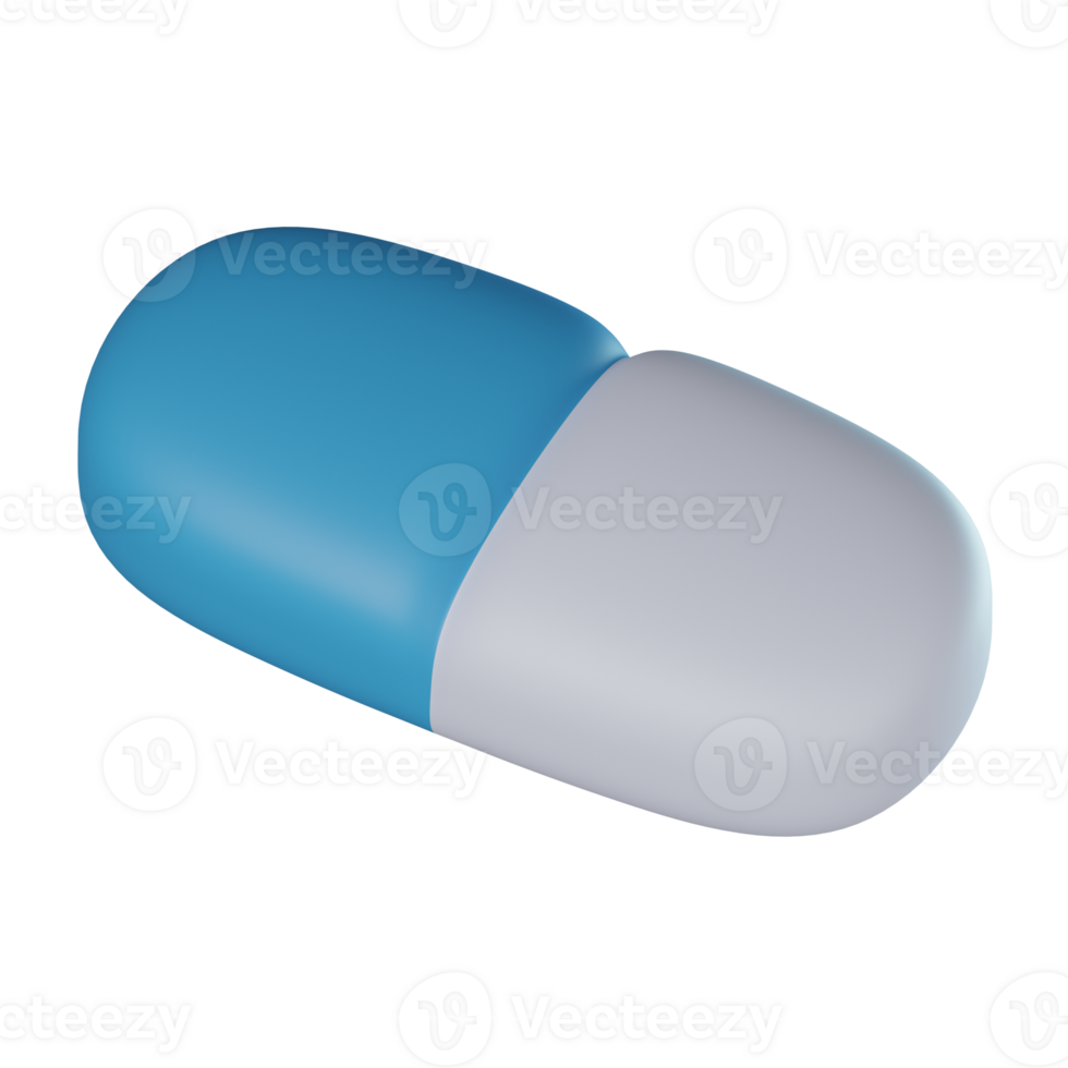 3D Pill Medicine Transparent Icon Illustration png