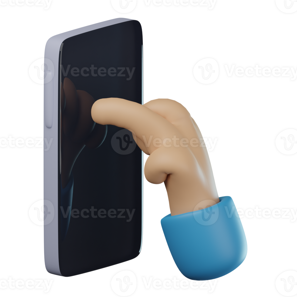 3D Pinch Hand Gesture Transparent Icon Illustration png