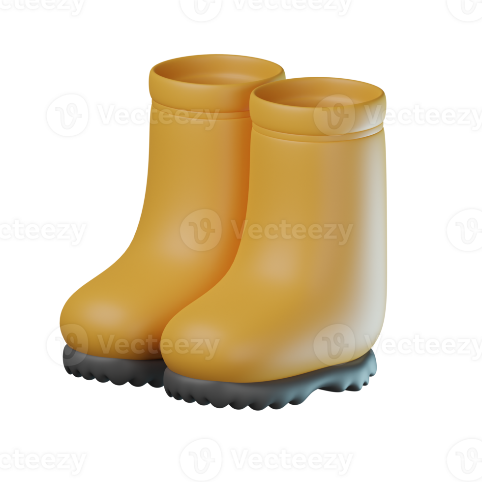 3D Rain Boot Transparent Icon Illustration png