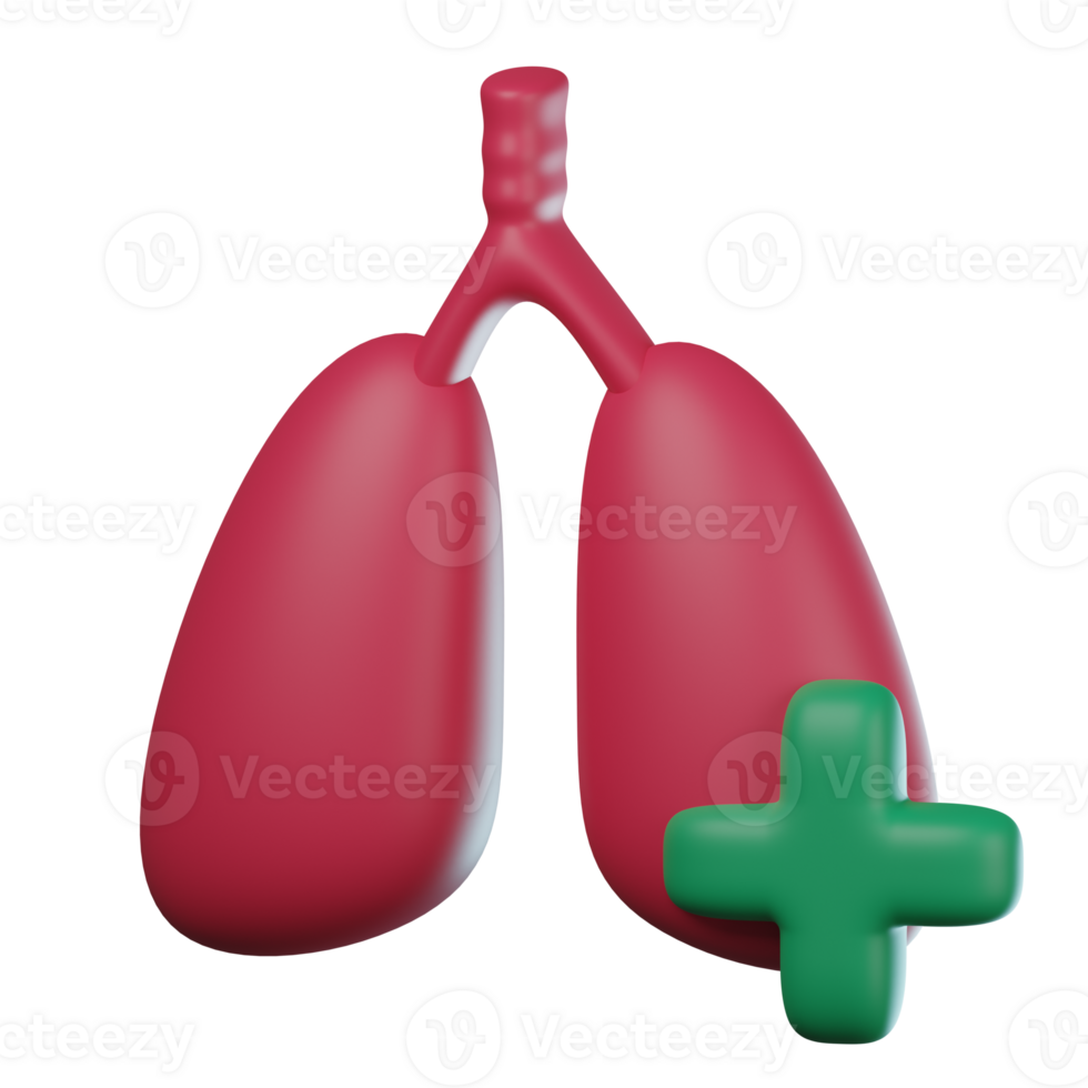 3D Respiratory Transparent Icon Illustration png
