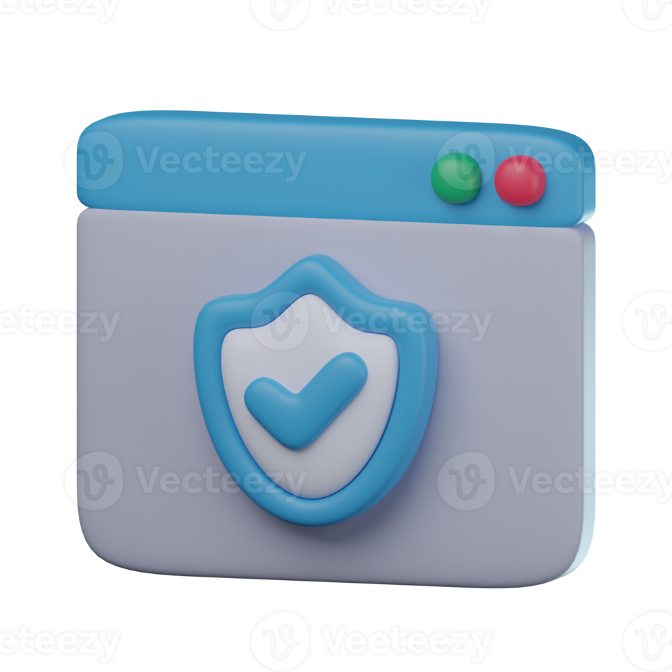 3D Secure Website Transparent Icon Illustration png