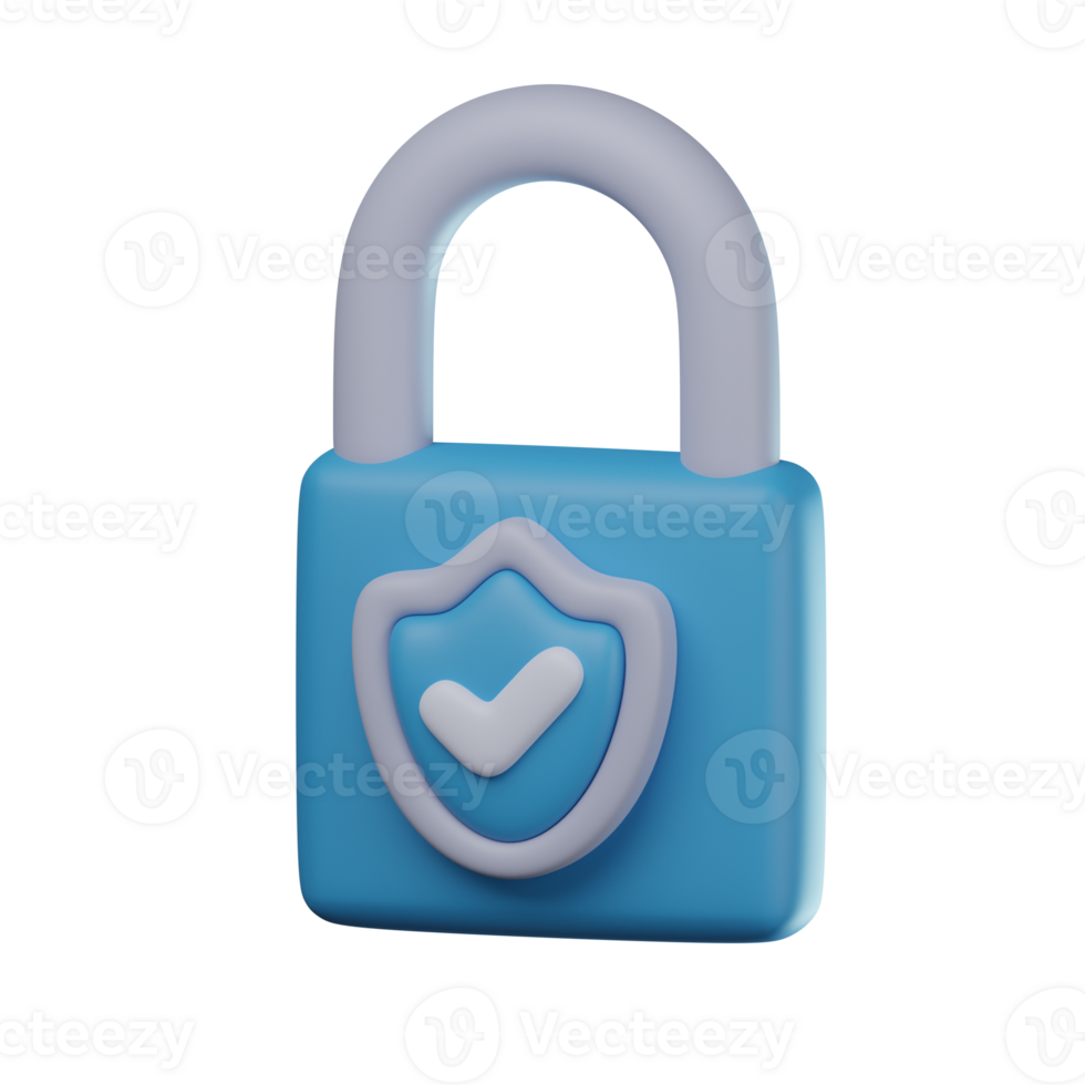 3D Security Check Transparent Icon Illustration png