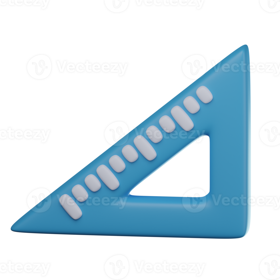 3D Set Square Transparent Icon Illustration png