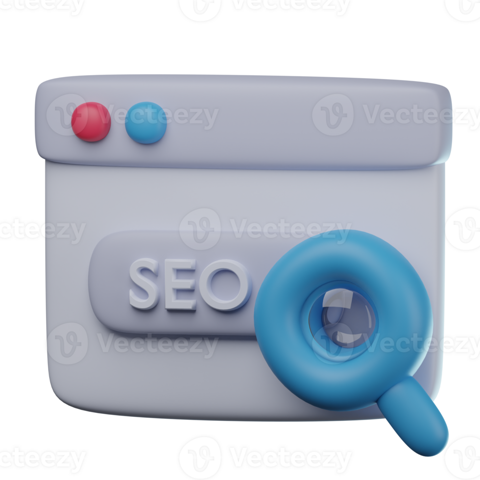 3D SEO Transparent Icon Illustration png