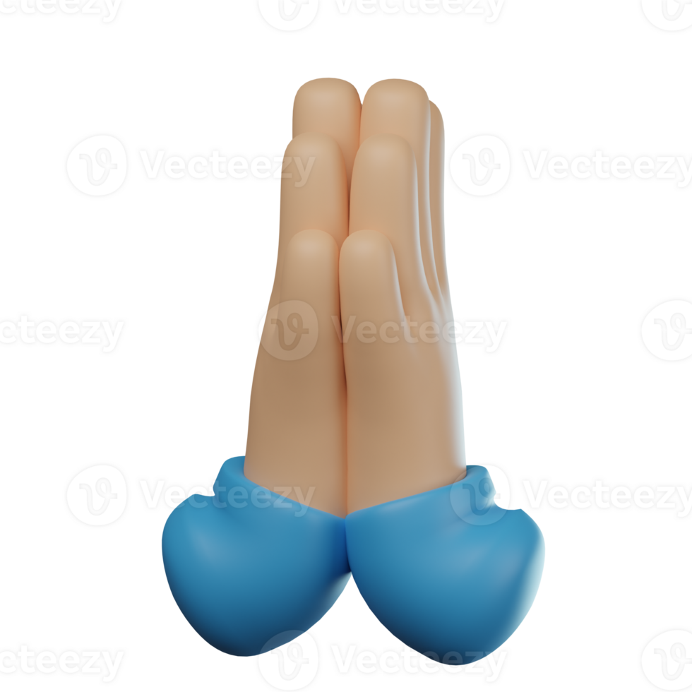 3D Stop Hand Gesture Transparent Icon Illustration png