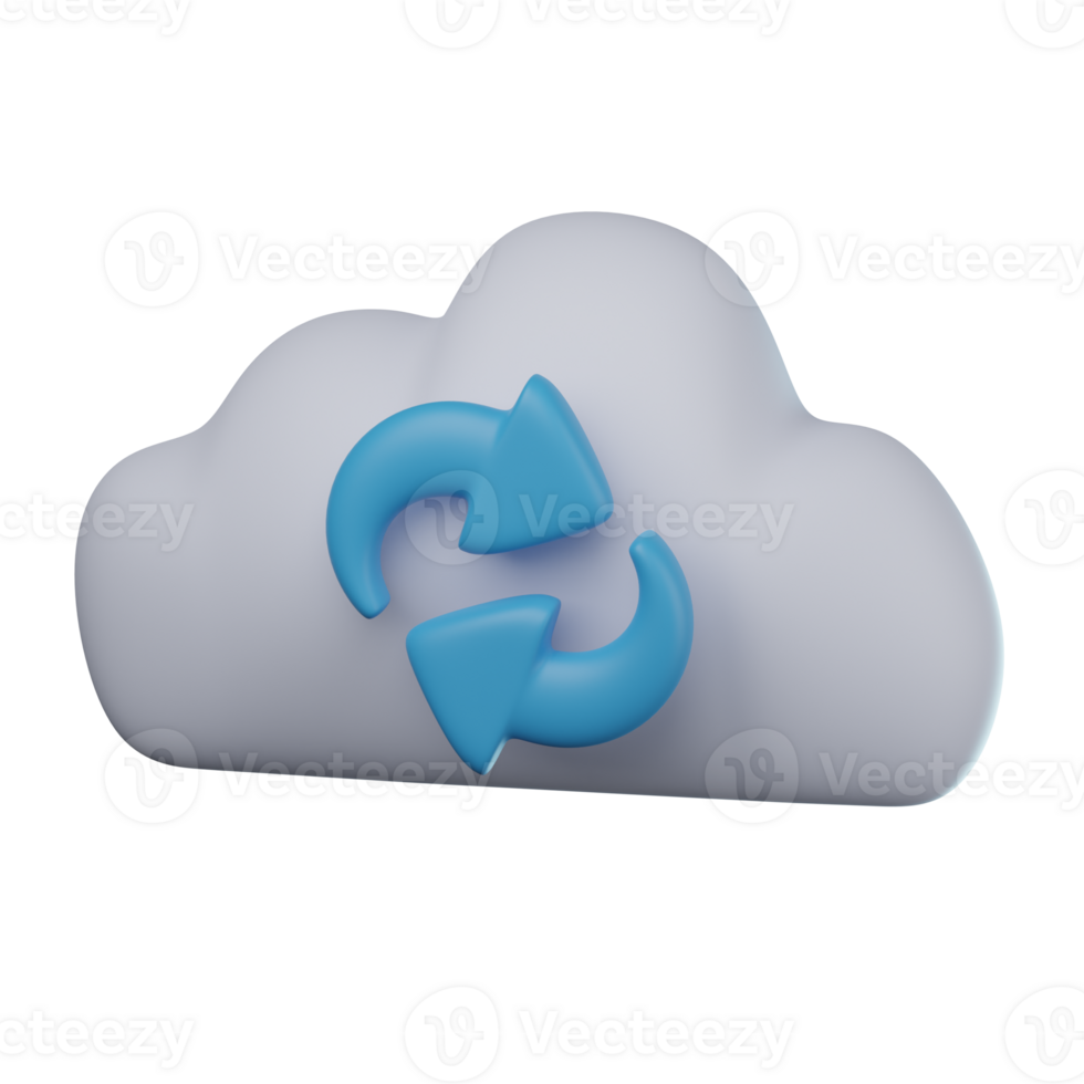 3D Sync Transparent Icon Illustration png
