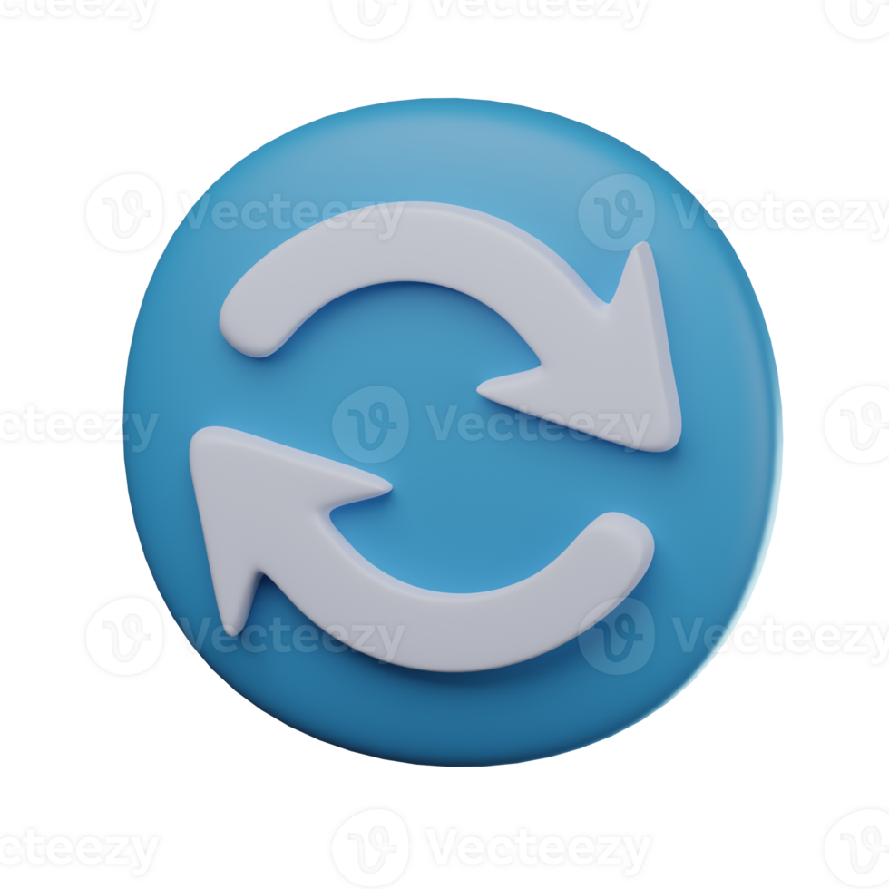 3D Sync Transparent Icon Illustration png