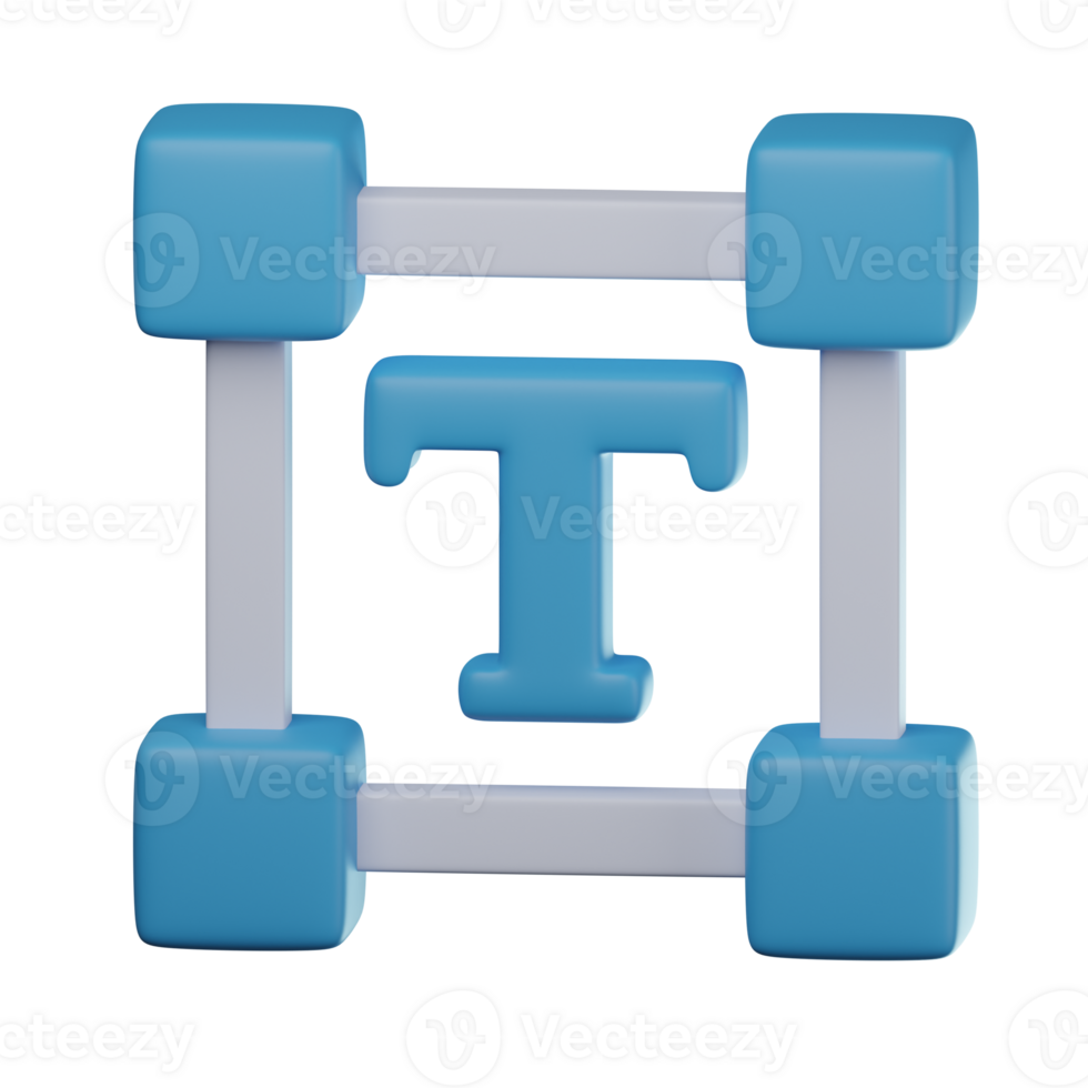3D Text Tool Transparent Icon Illustration png