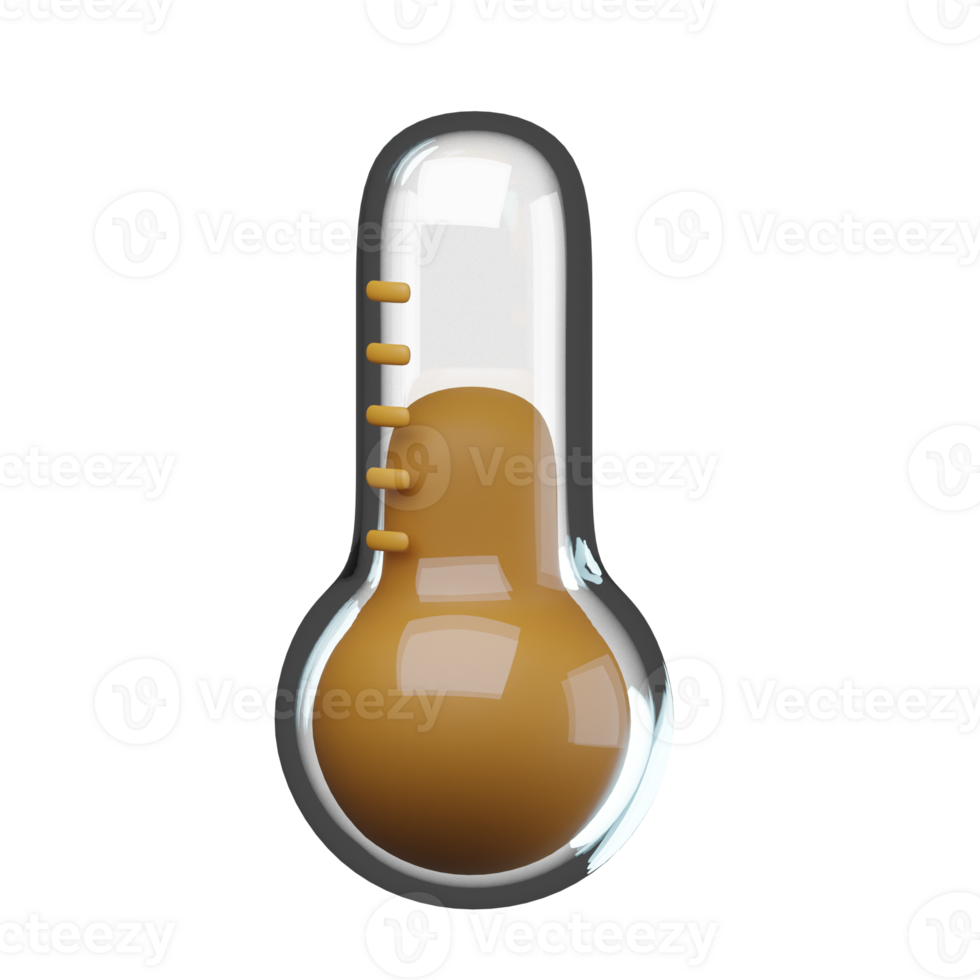 3D Thermometer Transparent Icon Illustration png
