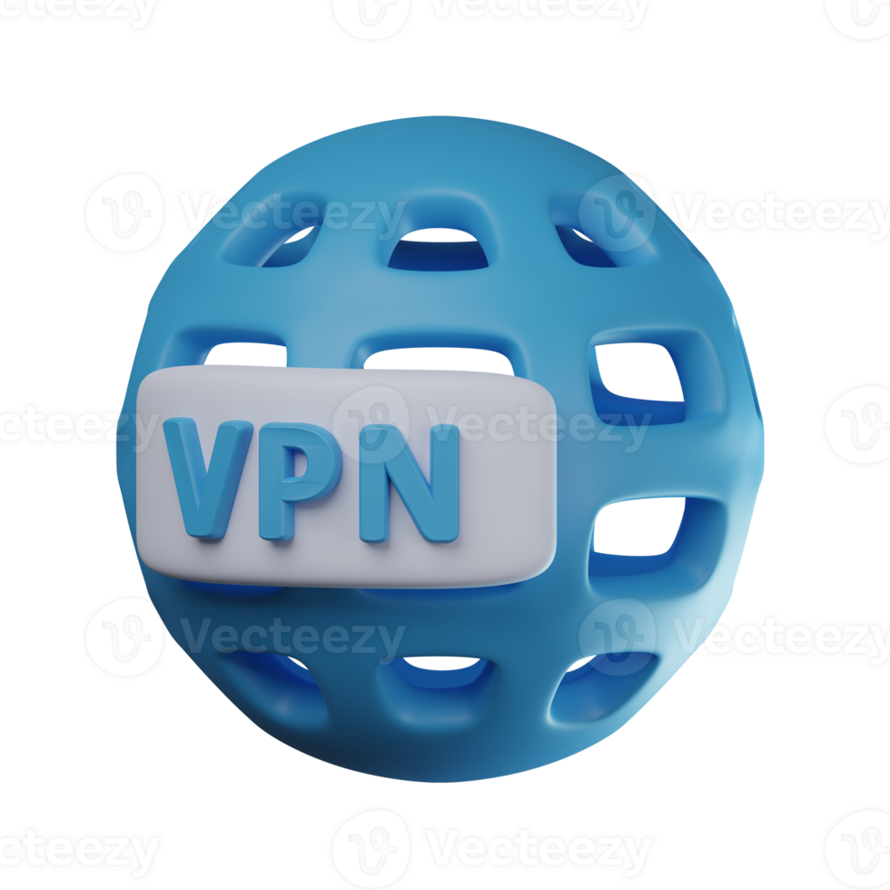 3D VPN Transparent Icon Illustration png