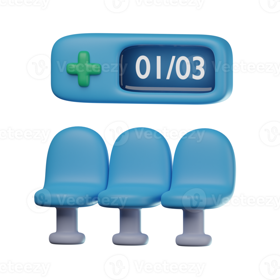 3D Waiting Room Transparent Icon Illustration png
