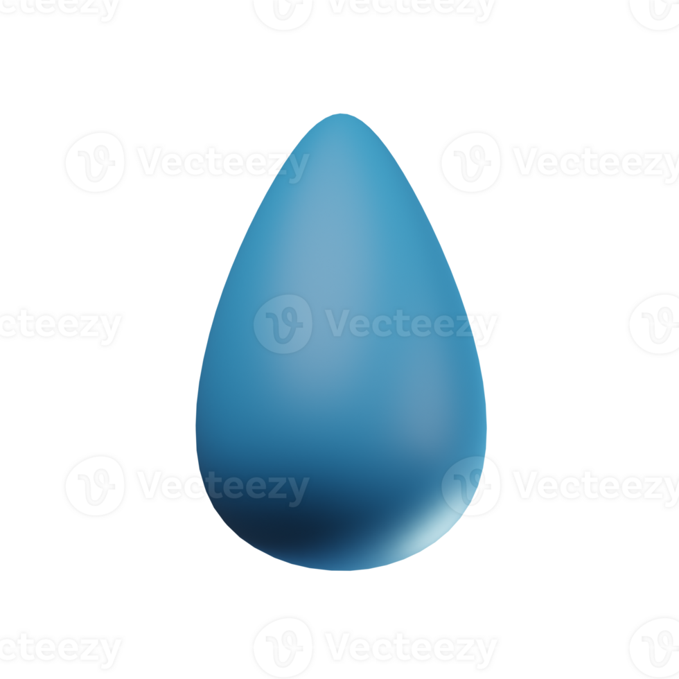 3D Water Drop Transparent Icon Illustration png