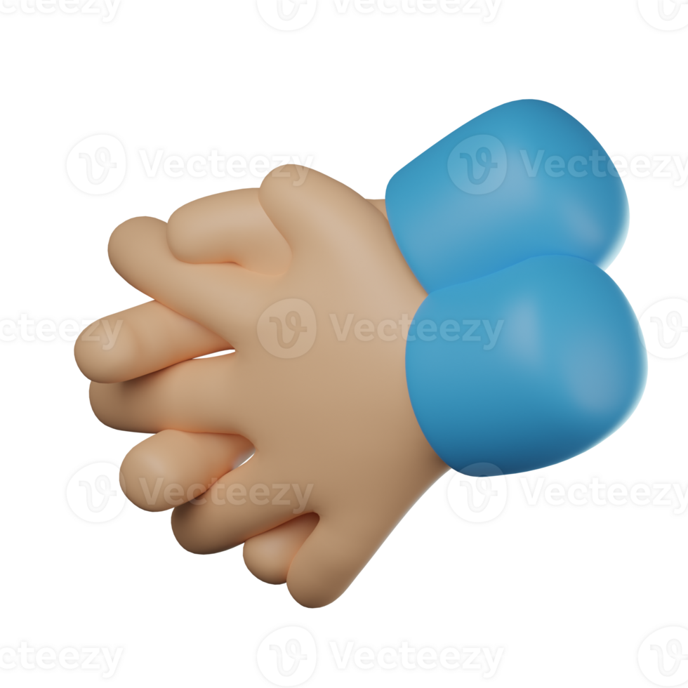 3D Wave Hand Gesture Transparent Icon Illustration png