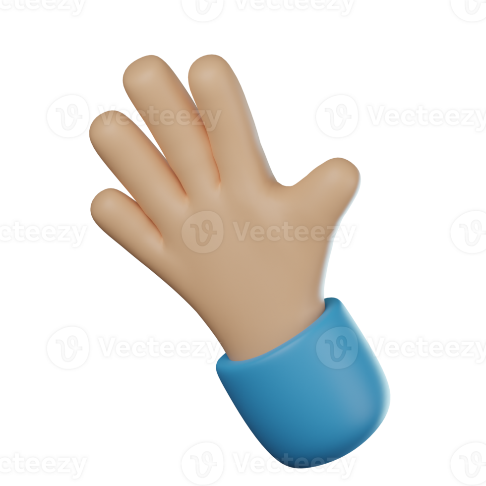 3D Writing Hand Gesture Transparent Icon Illustration png