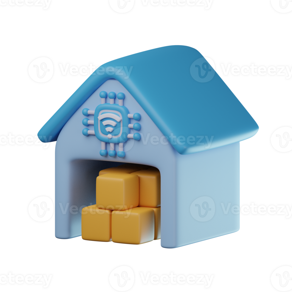 3D Warehouse Automation Transparent Icon Illustration png