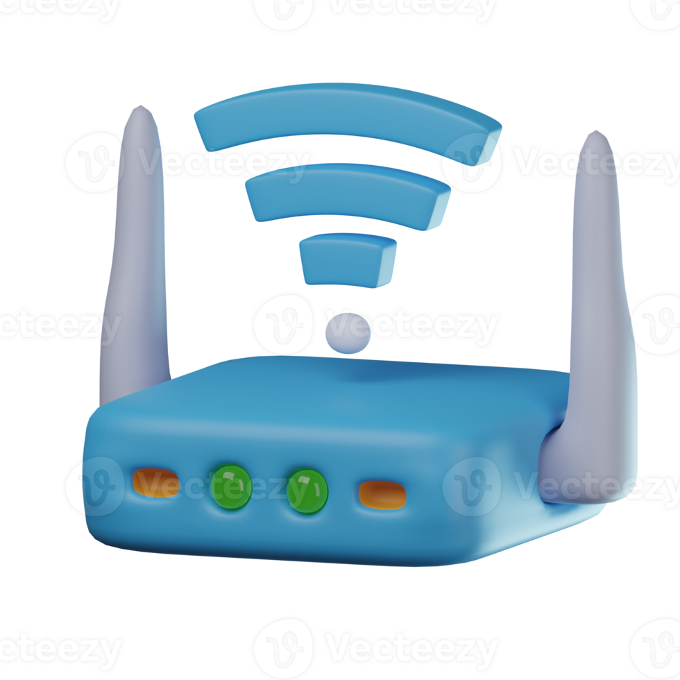 3D Wifi Router Transparent Icon Illustration png