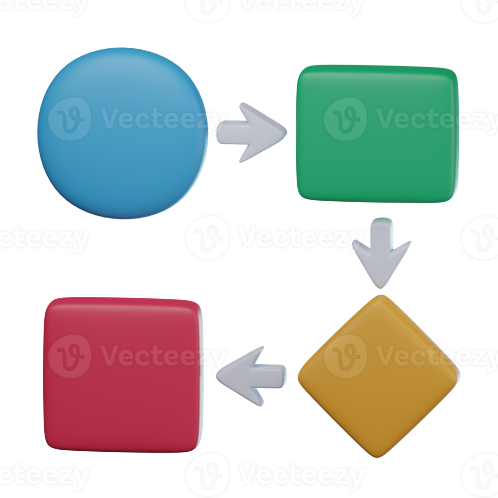 3D Workflow Transparent Icon Illustration png