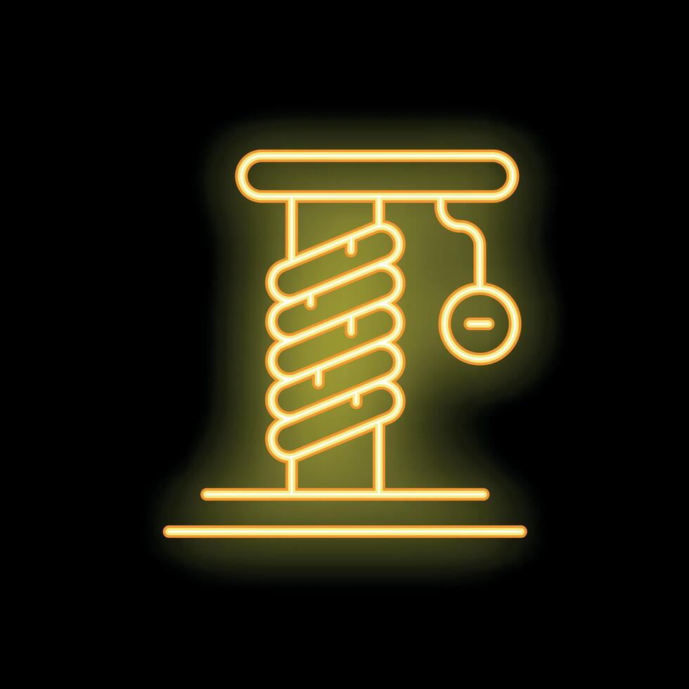 Neon scratching post icon for pet shop or blog vector