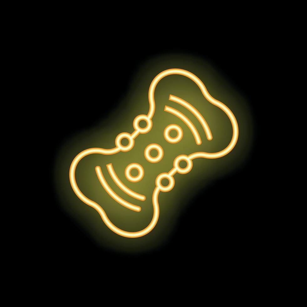 Neon icon of wi fi router glowing on black background vector