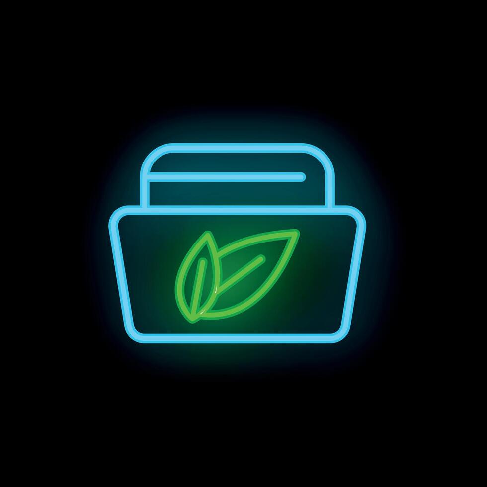 Neon green eco friendly cosmetic cream jar with open lid icon vector