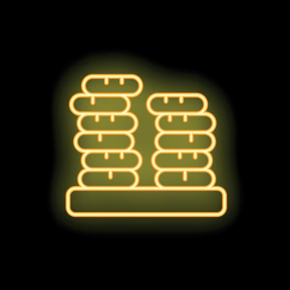 Neon sign spa stones showing wellness and relaxation concept vector