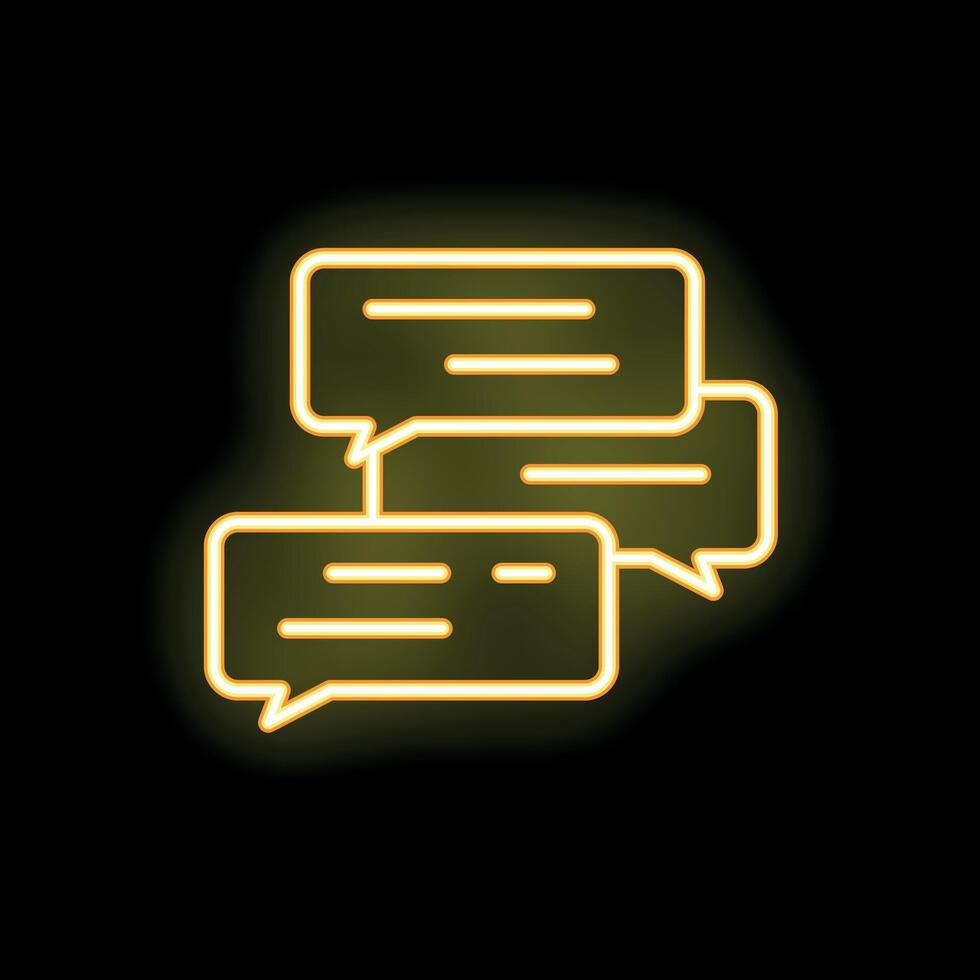 Neon speech bubbles showing concept of communication vector