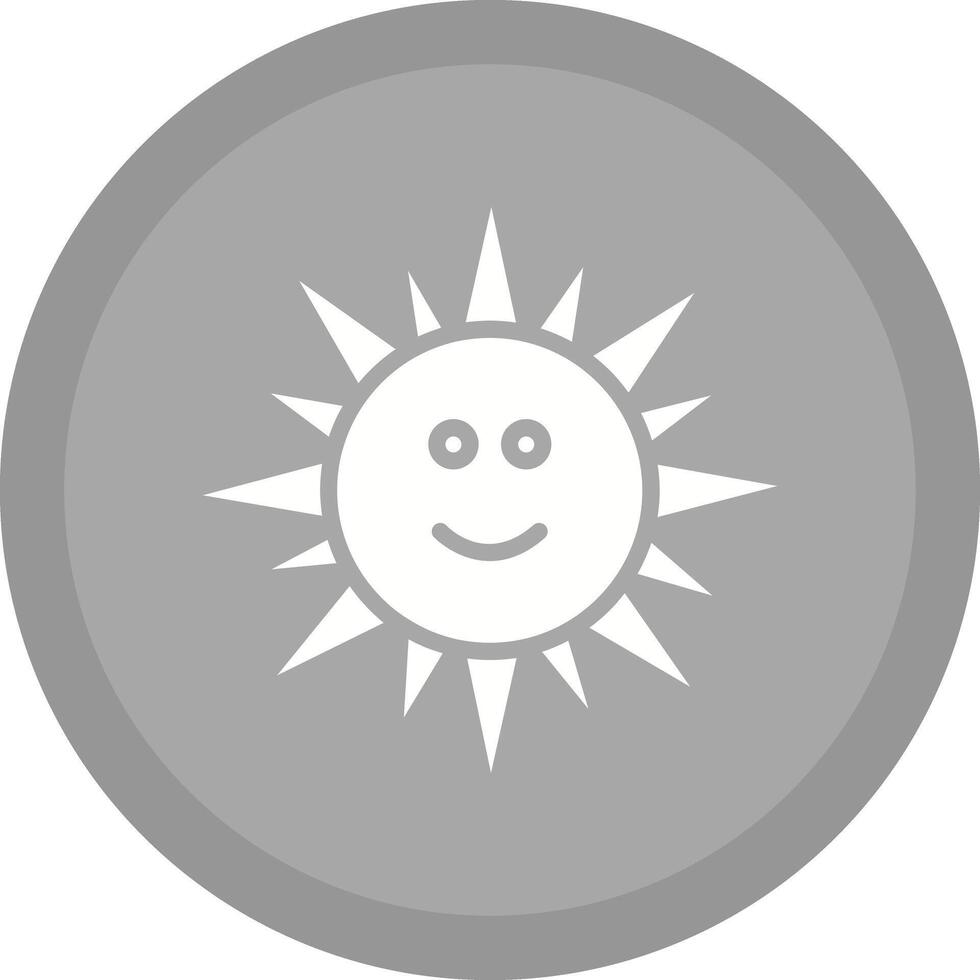 Sun with Face Icon Design vector
