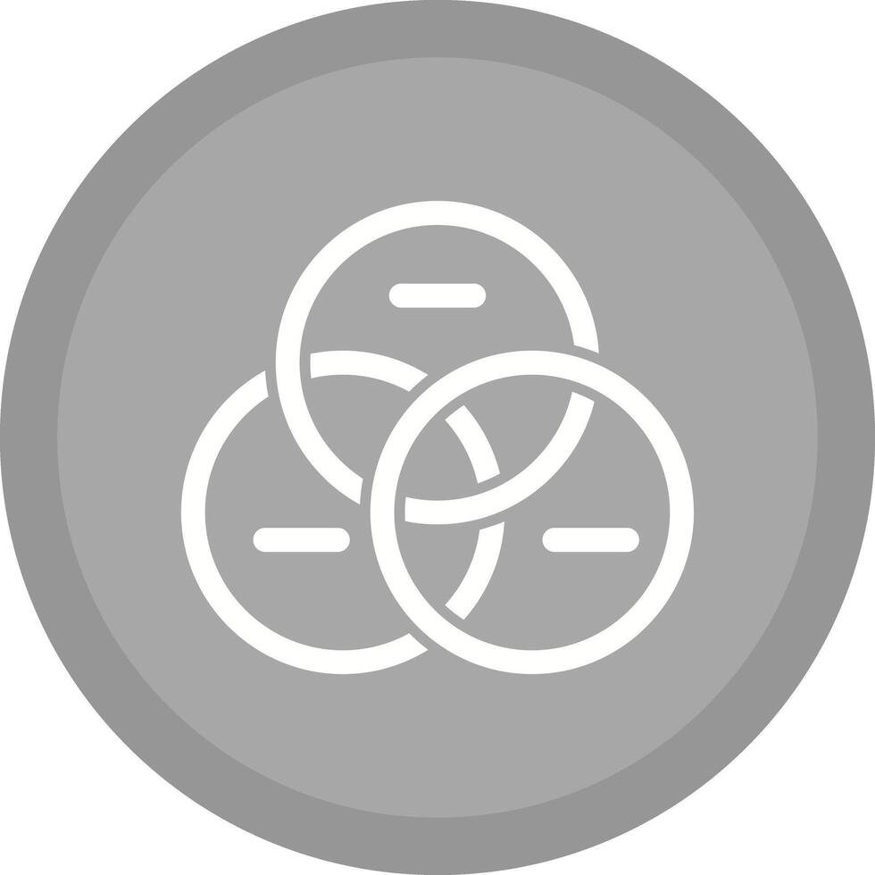 Venn Diagram Icon Design vector