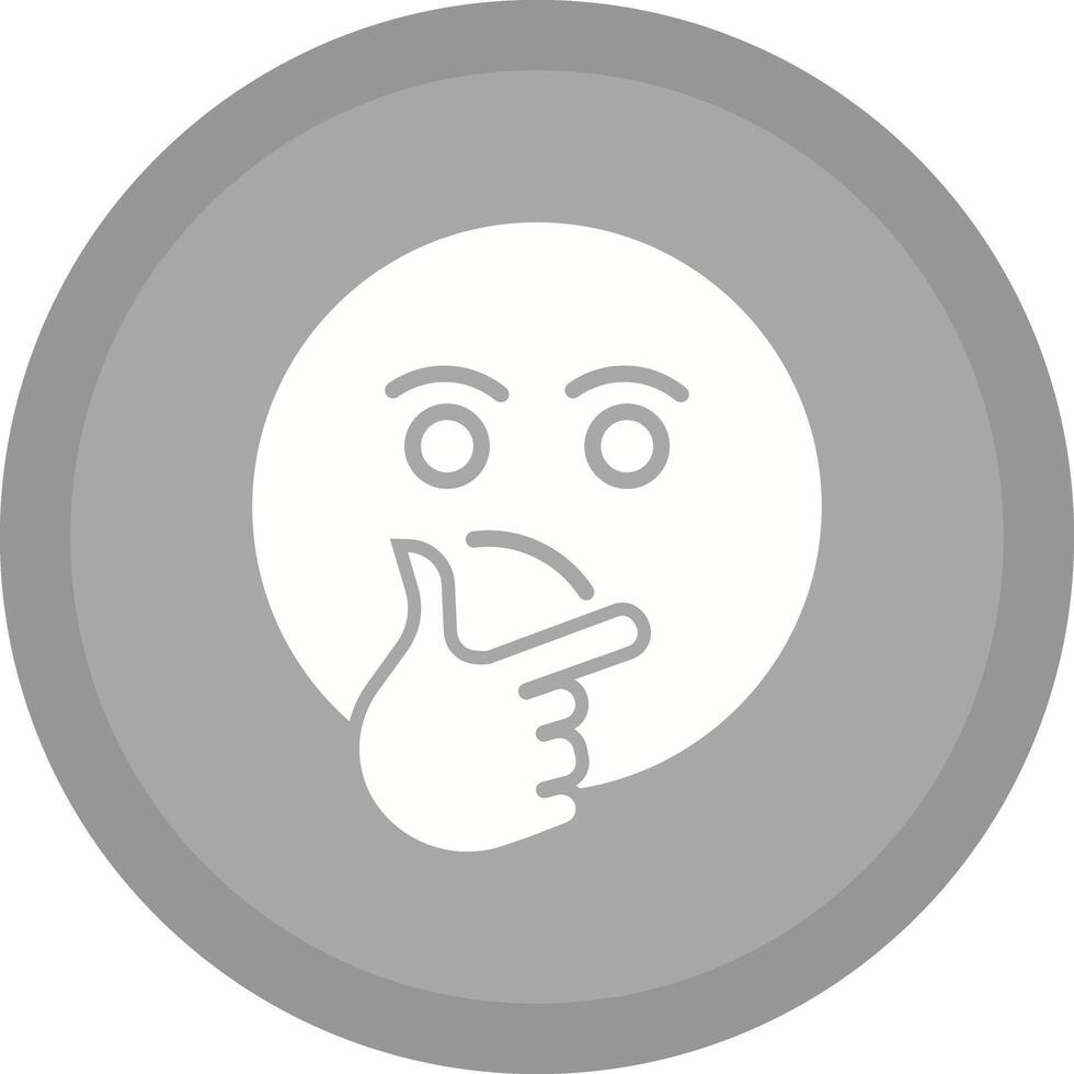 Thinking Face Icon Design vector