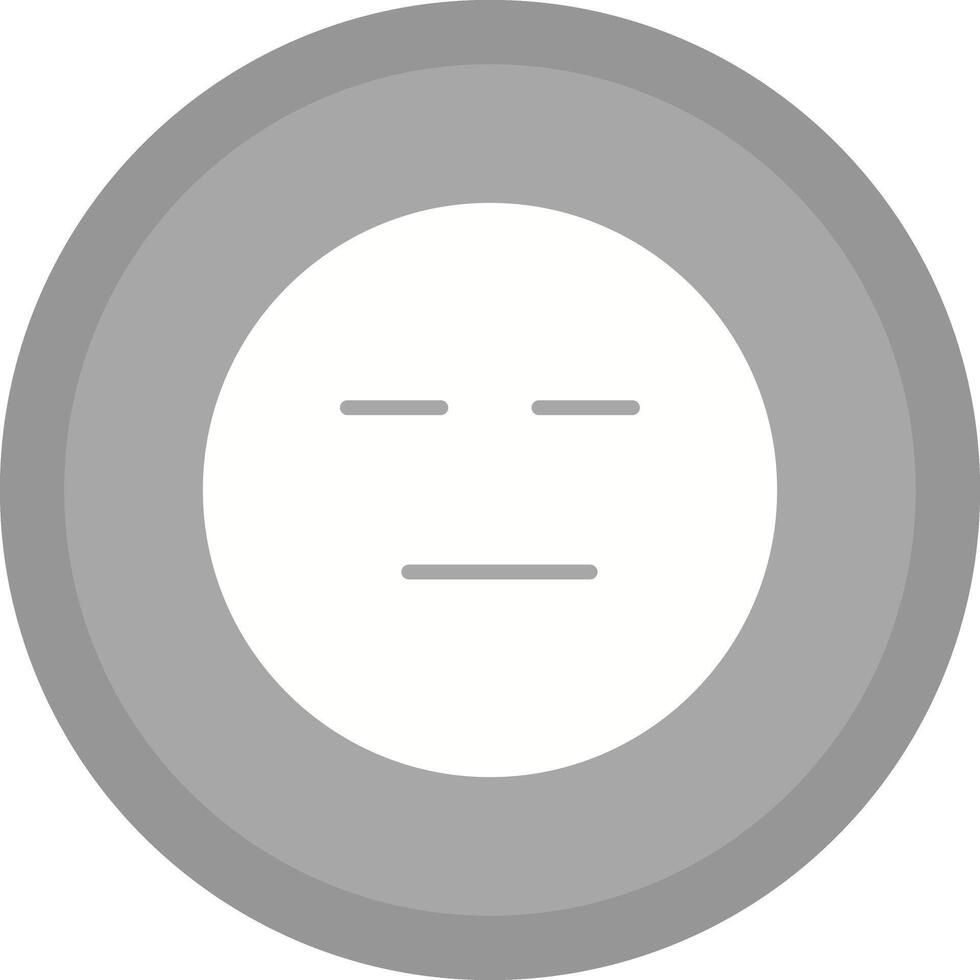 Neutral Face Icon Design vector
