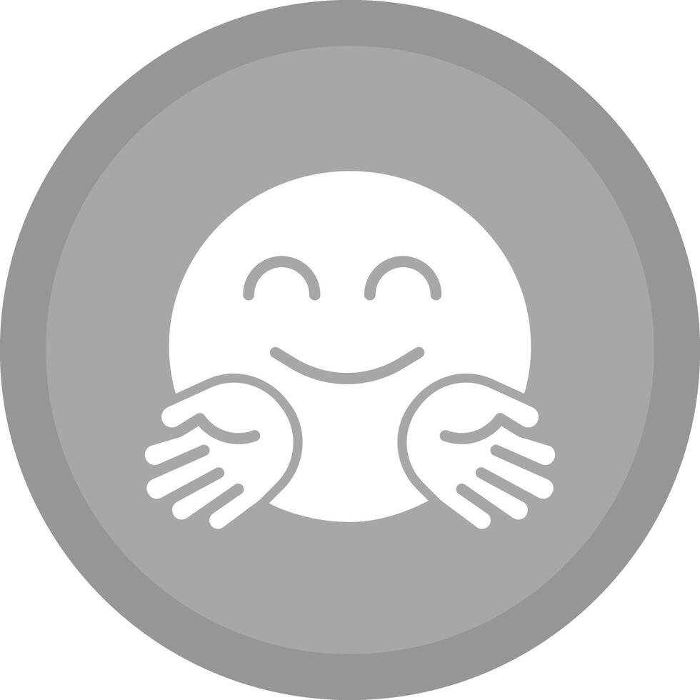 Hugging Face Icon Design vector