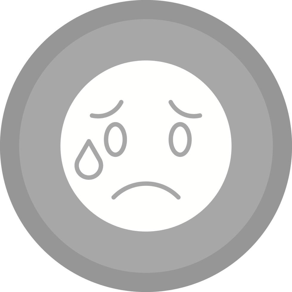 Crying Face Icon Design vector