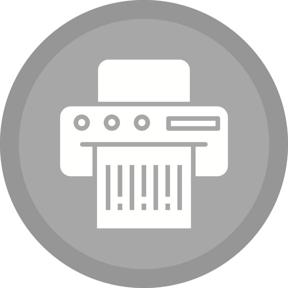 Barcode Printing Icon Design vector