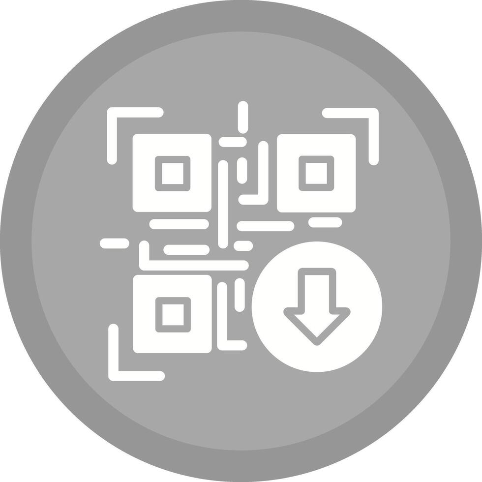 QR Code Download Icon Design vector