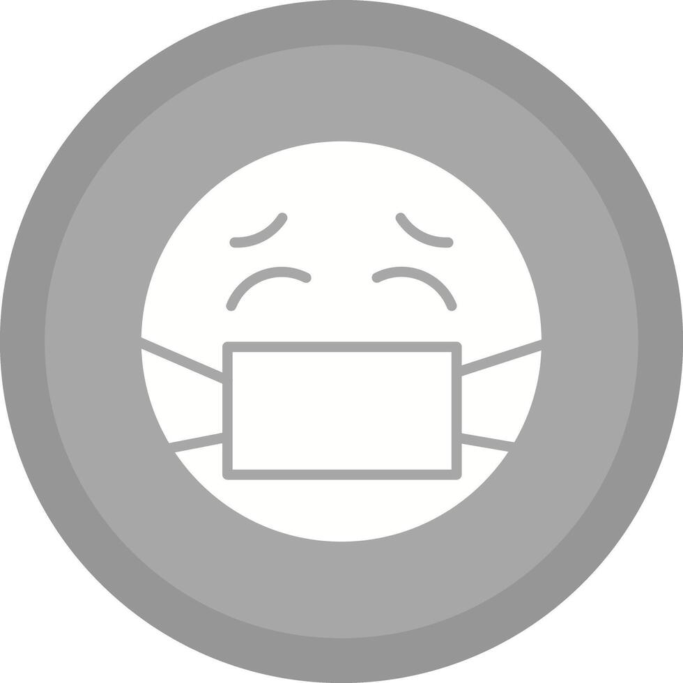 Face with Medical Mask Icon Design vector
