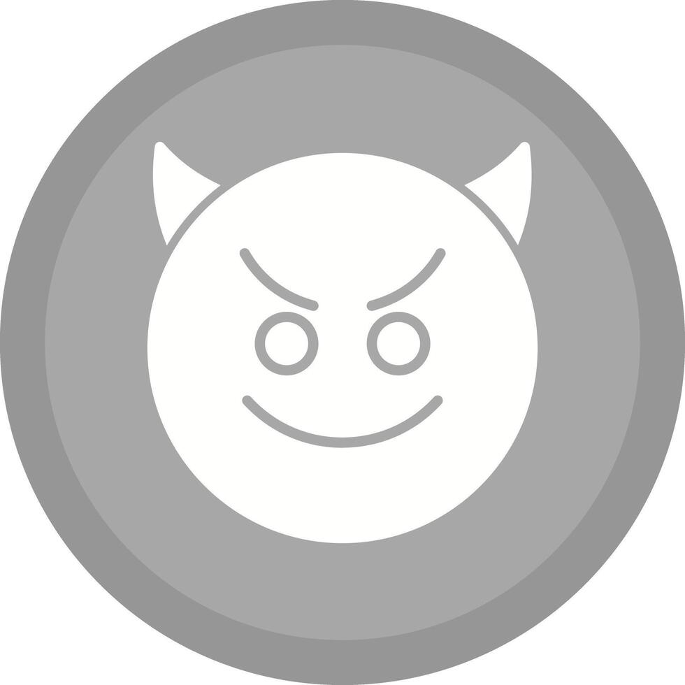 Smiling Face with Horns Icon Design vector